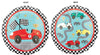 18 inch Race Car Checkered Flag Tropy Foil Balloons with Ribbon