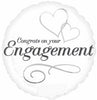 18 inch Engagement Congratulations Foil Balloon with helium