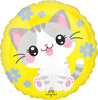 Kawaii Kitty Cat  Birthday Foil Balloons with Helium