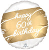 60th Happy Birthday Golden Age Number 60 Milestone Balloon with Helium