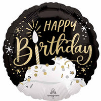 18 inch Happy Birthday Wishes Cupcake Foil Balloons with Helium