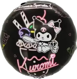 18 inch Cinnamoroll Black Kuromi Birthday Foil Balloons with Helium