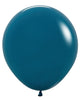 18 inch Sempertex Deluxe Deep Teal Latex Balloons with Helium Hi Float