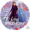 18 inch Frozen Elsa Anna Olaf Happy Birthday Foil Balloons with Helium