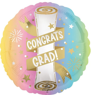 18 inch Graduation Diploma Congrats Grad Balloons with Helium