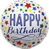 18 inch Happy Birthday Stars Foil Balloons with Helium