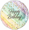 18 inch Happy Birthday Sparkle Pastel Rainbow Foil Balloons With Helium