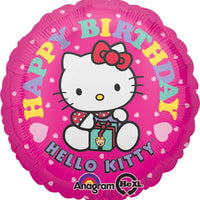 18 inch Hello Kitty Happy Birthday Foil Balloons with Helium