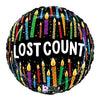 18 inch Humour Lost  Count Birthday Candles Foil Balloons with Heilum