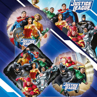 Justice League Foil Birthday Balloons Set of 3 with Helium and Weight