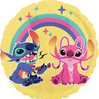 Lilo Stitch and Angel Foil Balloons with Helium