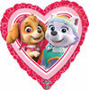 18 inch Paw Patrol Skye Everest Heart Foil Balloon with Helium