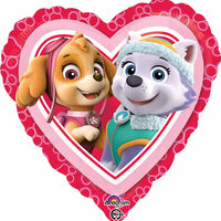18 inch Paw Patrol Skye Everest Heart Foil Balloon with Helium