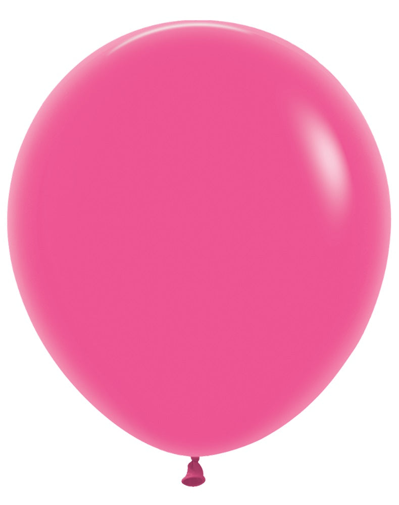 18 inch Sempertex Deluxe Fuchsia Latex Balloons with Helium Hi Float