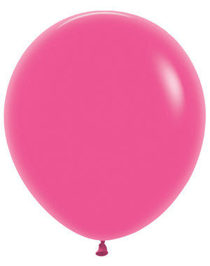 18 inch Sempertex Deluxe Fuchsia Latex Balloons with Helium Hi Float