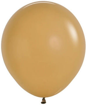 18 inch Sempertex Deluxe Latte Latex Balloons with Helium Hi Float