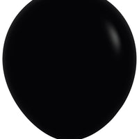 18 inch Sempertex Fashion Black Latex Balloons with Helium Hi Float