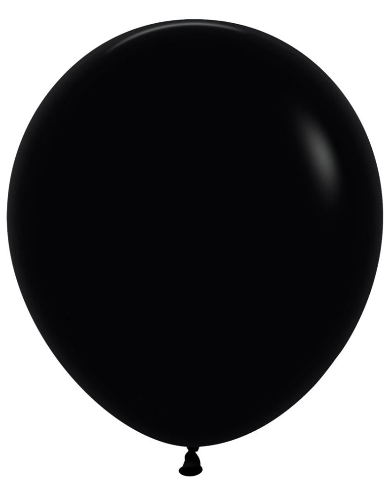 18 inch Sempertex Fashion Black Latex Balloons with Helium Hi Float