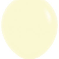 18 inch Sempertex Pastel Matte Yellow Latex Balloons Helium Hi Float