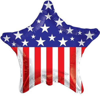 18 inch Stars and Stripes America Flag Balloons with Helium