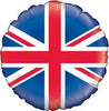 18 inch Union Jack Foil Balloons with Helium