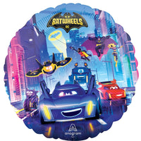 18 inch BirthdayBatman Batwheels Foil Balloon with Helium