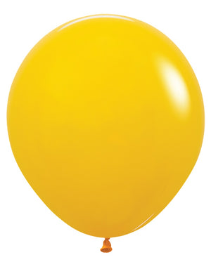 18 inch  Sempertex Fashion Honey Yellow Latex Balloons Helium Weight