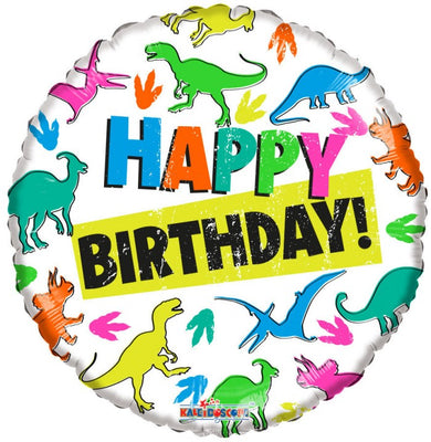 18 inch Dinosaur Birthday Silhouette Ballloon with Helium