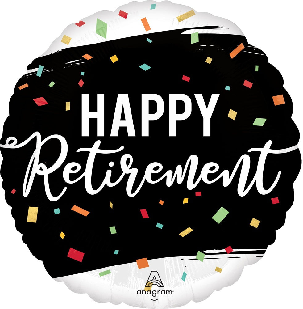 Officially Retired Happy Retirement Foil Balloons with Helium