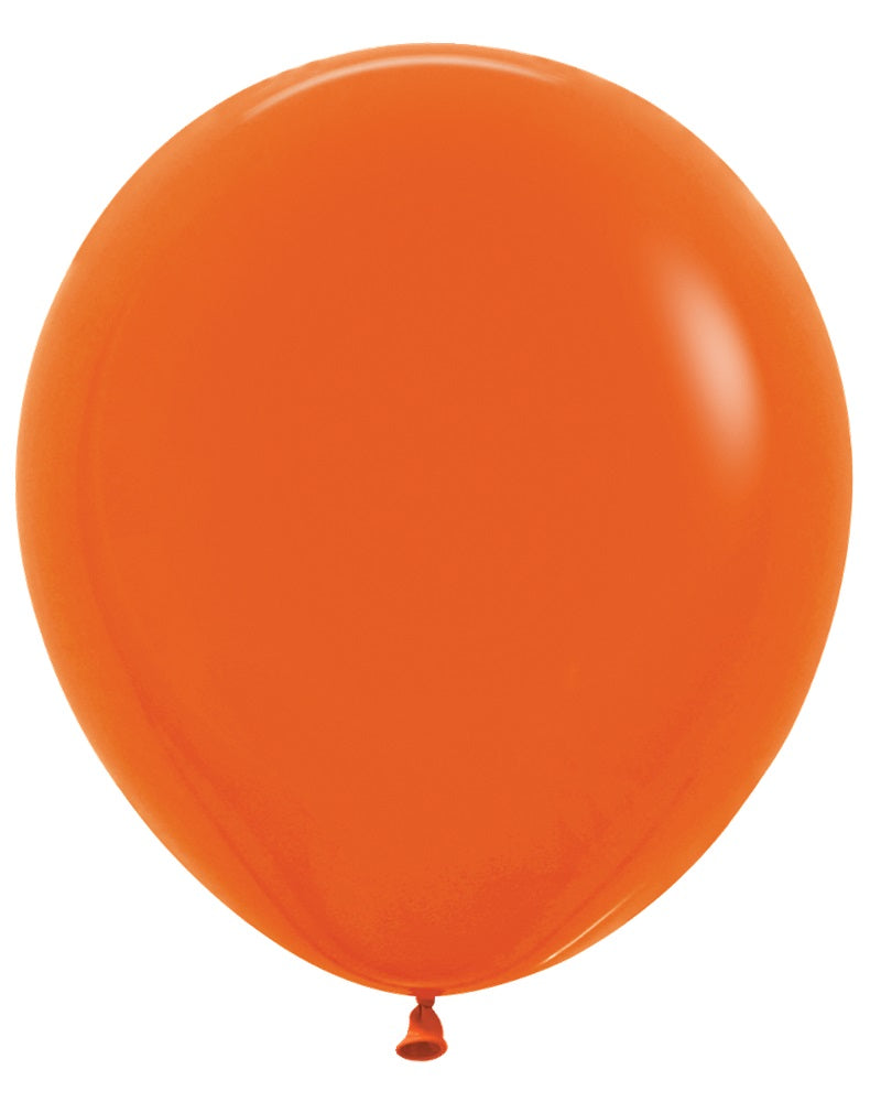 18 inch Sempertex Fashion Orange Latex Balloons with Helium Hi Float