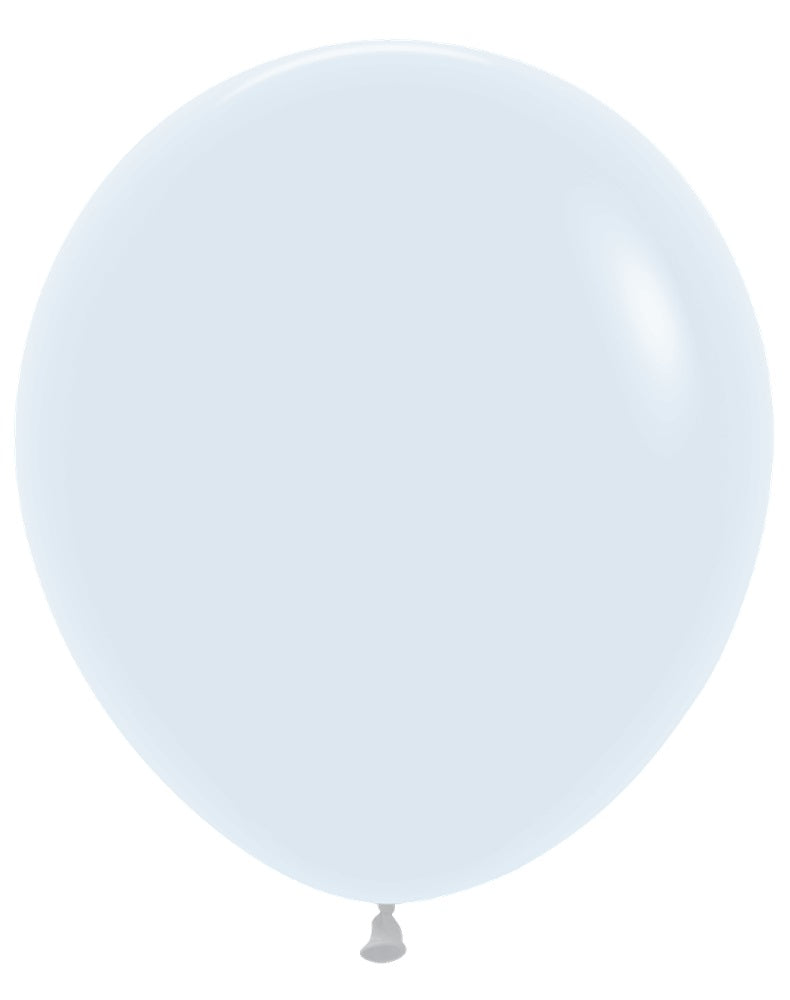 18 inch Sempertex Fashion White Latex Balloons with Helium Hi Float