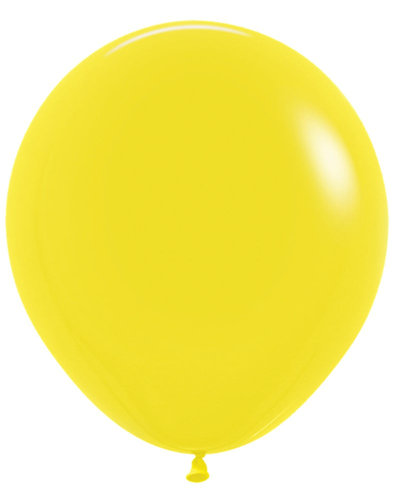 18 inch Sempertex Fashion Yellow Latex Balloons with Helium Hi Float