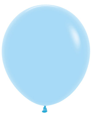 18 inch Sempertex Pastel Matte Blue Latex Balloons Helium Hi Float