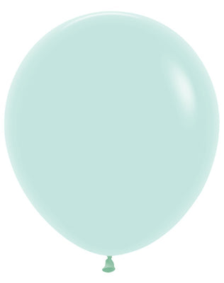 18 inch Sempertex Pastel Matte Green Latex Balloons Helium Hi Float