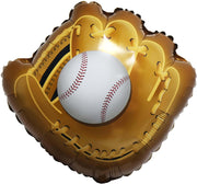 Sports Baseball Glove Shape Birthday Foil Balloons with Helium