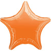 18 inch Solid Colour Orange Star Shape Foil Balloons with Helium