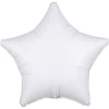 18 inch White Star Shape Foil Balloons with Helium