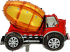 Construction Cement Truck Birthday Balloons with Helium
