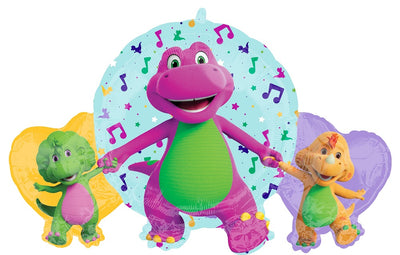 Barney Roly Polies Birthday Balloons with Helium