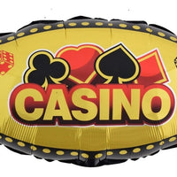 Casino Night Foil Balloon with Helium and Weight