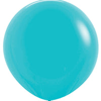 24 inch Sempertex Deluxe Turquoise Blue Latex Balloons with Helium Weight