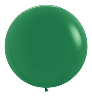 24 inch Sempertex Fashion Forest Green Latex Balloons Helium Weight