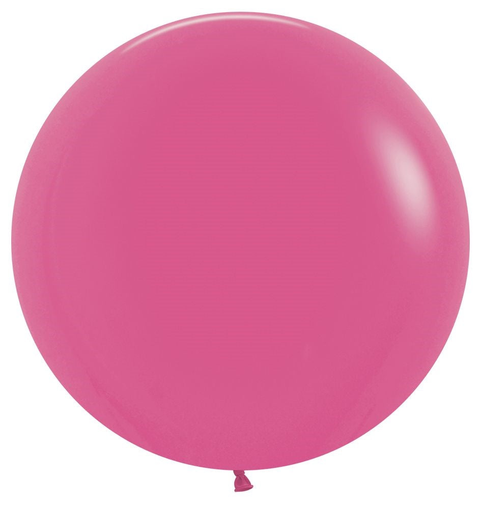 24 inch Sempertex Fashion Fuchsia Latex Balloons Helium HiFloat Weight