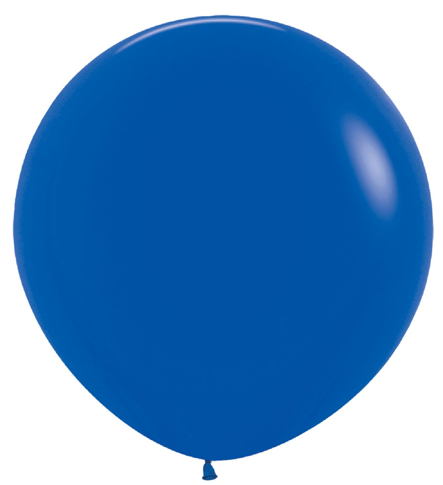 24 inch Sempertex Fashion Royal Blue Latex Balloons with Helium Weight