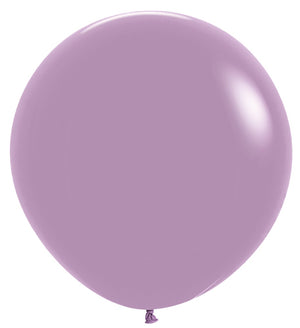 24 inch Sempertex Pastel Dusk Lavender Latex Balloons with Helium Weight