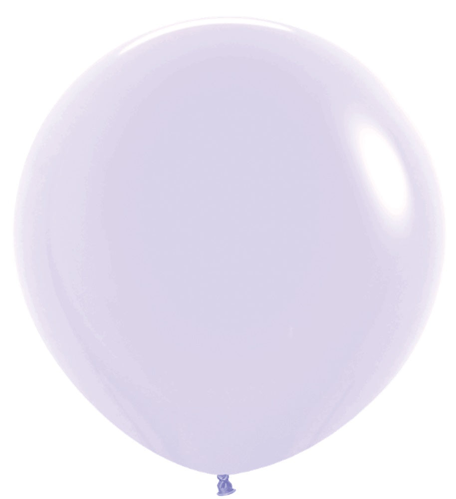 24 inch Sempertex Pastel Matte Lilac Balloons with Helium and Weight