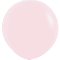 24 inch Pastel Matte Pink Latex Balloons with Helium and Weight