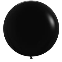 24 inch inch Sempertex Fashion Black Latex Balloons with Helium Weight