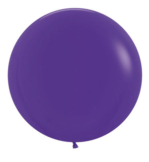 24 inch Sempertex Fashion Violet Purple Latex Balloons with Helium Weight