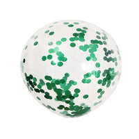 24 nch Round Green Confetti Balloons with Helium Hi Float Weight